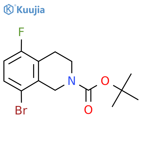 Tert-butyl 8-bromo-5-fluoro-1,2,3,4-tetrahydroisoquinoline-2-carboxylate structure