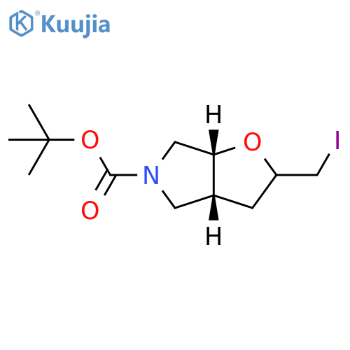 Cis-Tert-Butyl 2-(Iodomethyl)Tetrahydro-2H-Furo[2,3-C]Pyrrole-5(3H)-Carboxylate structure