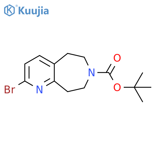 tert-butyl 2-bromo-5,6,8,9-tetrahydropyrido[2,3-d]azepine-7-carboxylate structure