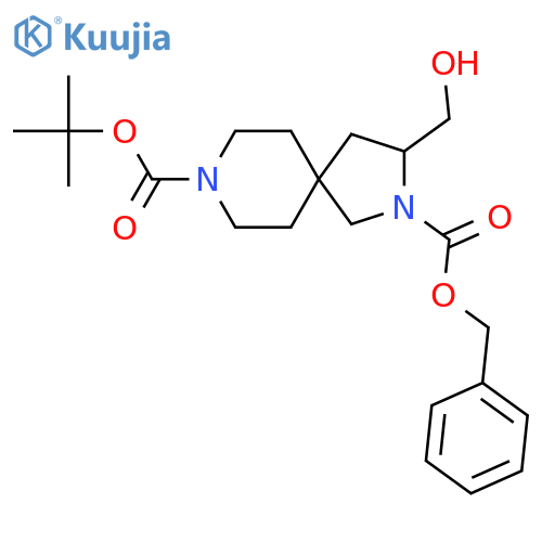 2-benzyl 8-tert-butyl 3-(hydroxymethyl)-2,8-diazaspiro4.5decane-2,8-dicarboxylate structure