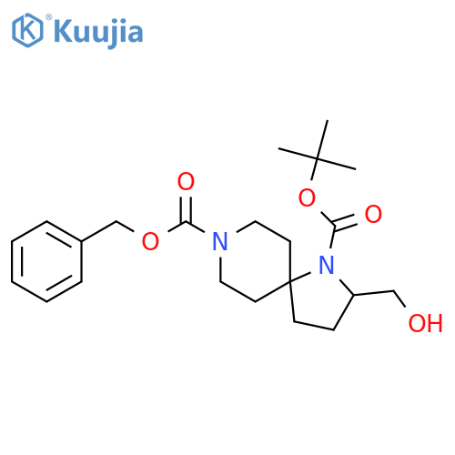 8-benzyl 1-tert-butyl 2-(hydroxymethyl)-1,8-diazaspiro[4.5]decane-1,8-dicarboxylate structure