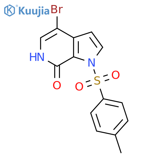 4-bromo-1-tosyl-1H-pyrrolo[2,3-c]pyridin-7(6H)-one structure