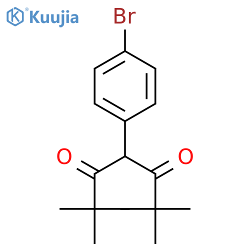 3,5-Heptanedione, 4-(4-bromophenyl)-2,2,6,6-tetramethyl- structure