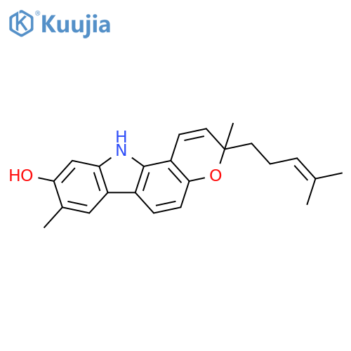 3,8-Dimethyl-3-(4-methylpent-3-en-1-yl)-3,11-dihydropyrano[3,2-a]carbazol-9-ol structure