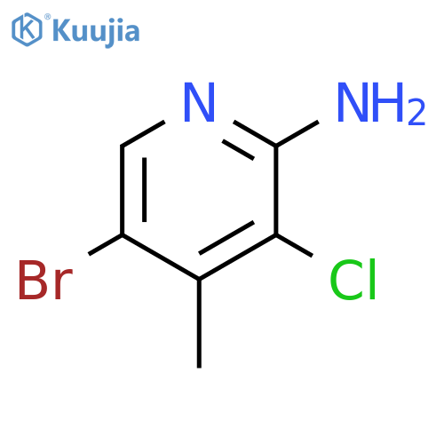 5-bromo-3-chloro-4-methylpyridin-2-amine structure