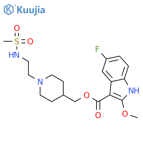 (1-(2-(Methylsulfonamido)ethyl)piperidin-4-yl)methyl 5-fluoro-2-methoxy-1H-indole-3-carboxylate structure