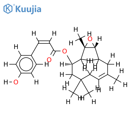 (1R,4E,8R,10R)-8-O-[(Z)-p-coumaroyl]-1,10-epoxyhumula-4(5)-en-8-ol structure