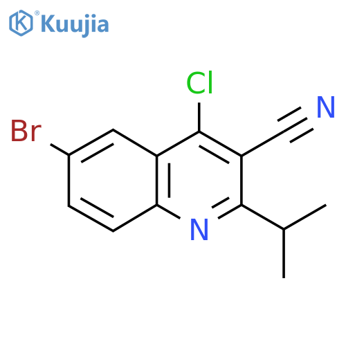 6-Bromo-4-chloro-2-isopropylquinoline-3-carbonitrile structure