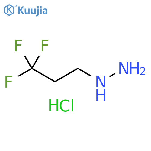 (3,3,3-trifluoropropyl)hydrazine dihydrochloride structure