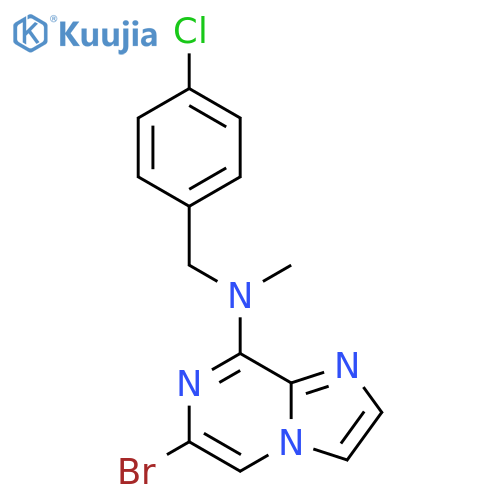 (6-Bromo-imidazo[1,2-a]pyrazin-8-yl)-(4-chloro-benzyl)-methyl-amine structure
