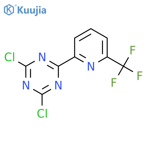2,4-dichloro-6-[6-(trifluoromethyl)pyridin-2-yl]-1,3,5-triazine structure