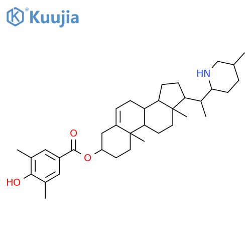 (3beta,17beta)-17-{(1S)-1-[(2R,5S)-5-methylpiperidin-2-yl]ethyl}androst-5-en-3-yl 4-hydroxy-3,5-dimethylbenzoate structure