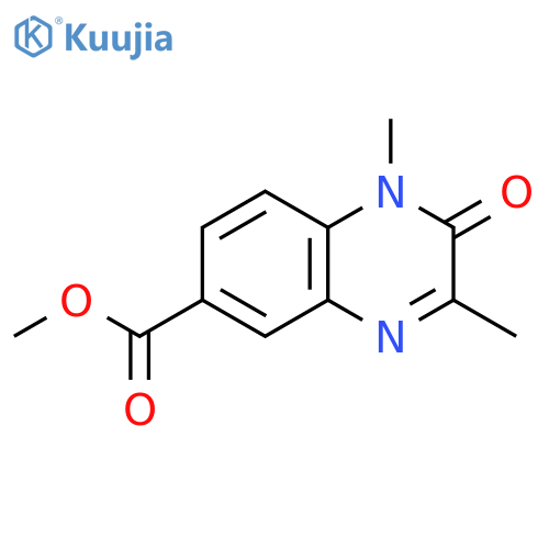methyl 1,3-dimethyl-2-oxo-1,2-dihydroquinoxaline-6-carboxylate structure