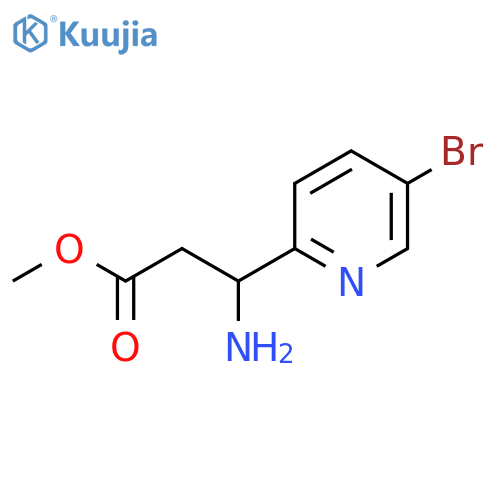 Methyl 3-amino-3-(5-bromopyridin-2-yl)propanoate structure