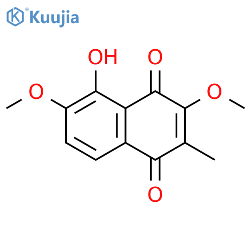 5-Hydroxy-3,6-dimethoxy-2-methyl-1,4-naphthoquinone structure