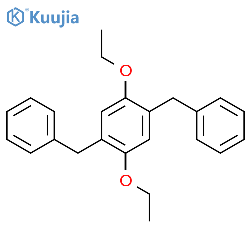 Benzene, 1,4-diethoxy-2,5-bis(phenylmethyl)- structure