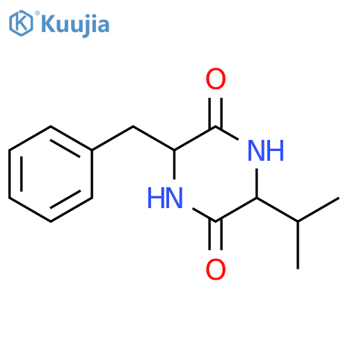 3-Benzyl-6-isopropyl-2,5-piperazinedione structure