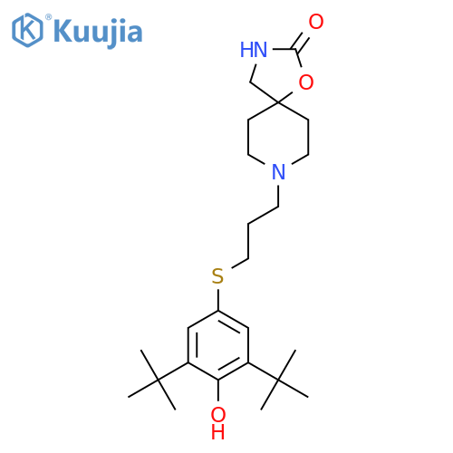 1-Oxa-3,8-diazaspiro[4.5]decan-2-one,8-[3-[[3,5-bis(1,1-dimethylethyl)-4-hydroxyphenyl]thio]propyl]- structure