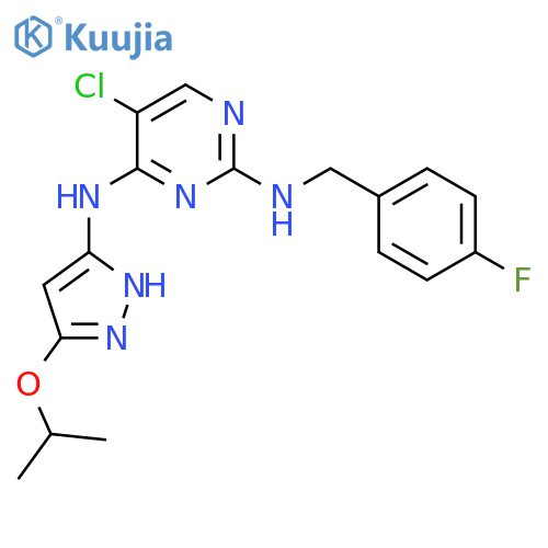 5-Chloro-N2-(4-fluorobenzyl)-N4-(5-isopropoxy-1H-pyrazol-3-YL)pyrimidine-2,4-diamine structure