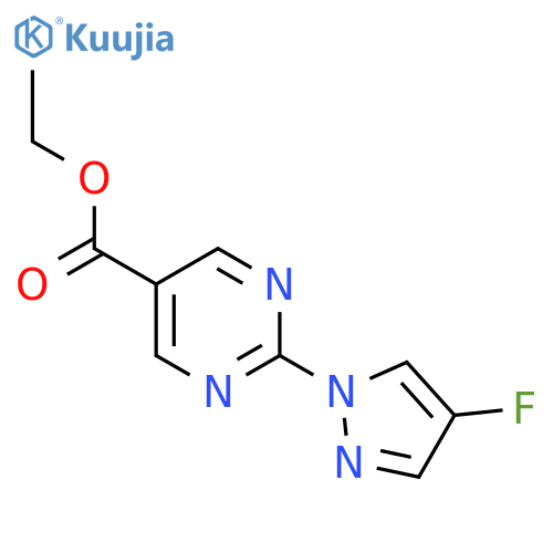 Ethyl 2-(4-fluoro-1H-pyrazol-1-YL)pyrimidine-5-carboxylate structure
