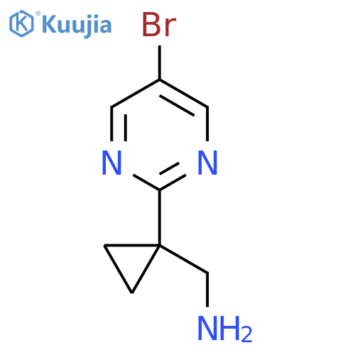 1-(5-bromopyrimidin-2-yl)cyclopropylmethanamine structure