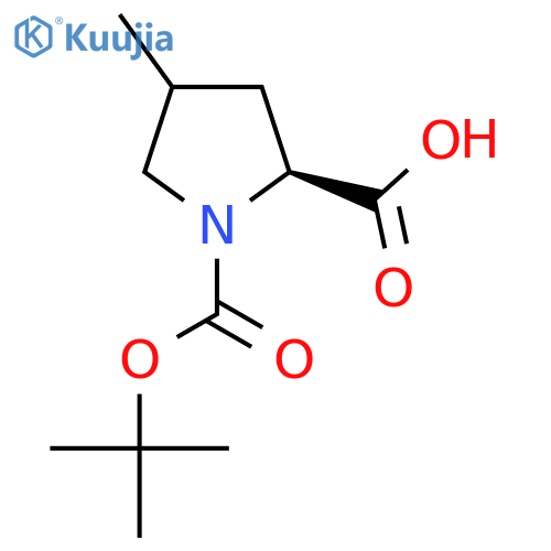 (2S)-1-(Tert-butoxycarbonyl)-4-methylpyrrolidine-2-carboxylic acid structure