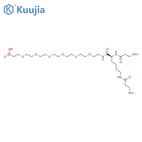 (24S)-32-Amino-24-[(3-amino-1-oxopropyl)amino]-23,30-dioxo-4,7,10,13,16,19-hexaoxa-22,29-diazadotriacontanoic acid structure