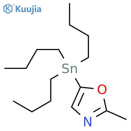 2-methyl-5-(tributylstannyl)-1,3-oxazole structure