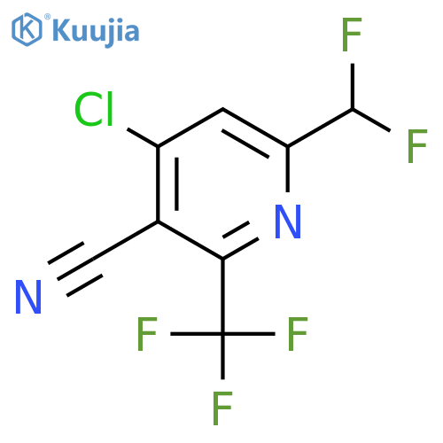 4-Chloro-3-cyano-6-(difluoromethyl)-2-(trifluoromethyl)pyridine structure