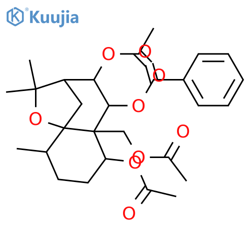 5aH-3,9a-Methano-1-benzoxepin-4,5,6-triol,5a-[(acetyloxy)methyl]octahydro-2,2,9-trimethyl-, 4,6-diacetate 5-benzoate,(3S,4S,5S,5aS,6S,9R,9aS)- structure