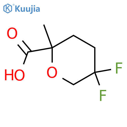 5,5-difluoro-2-methyloxane-2-carboxylic acid structure