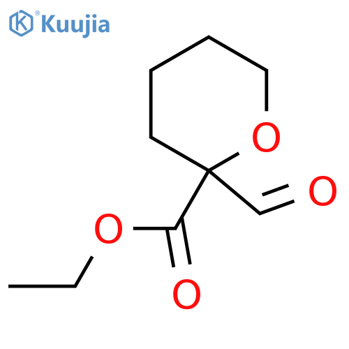 ethyl 2-formyltetrahydro-2H-pyran-2-carboxylate structure