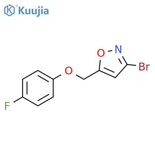 3-Bromo-5-(4-fluoro-phenoxymethyl)-isoxazole structure
