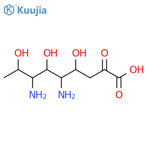5,7-Diamino-4,6,8-trihydroxy-2-oxononanoic acid; (4S,5R,6S,7R,8S)-form structure