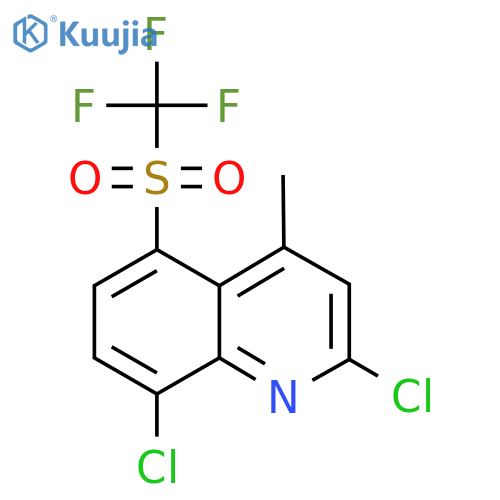 2,8-Dichloro-4-methyl-5-trifluoromethanesulfonyl-quinoline structure