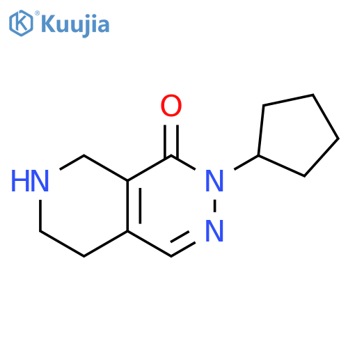 3-Cyclopentyl-5,6,7,8-tetrahydro-3H-pyrido[3,4-d]pyridazin-4-one structure