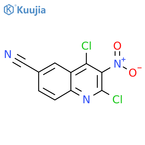 2,4-Dichloro-3-nitroquinoline-6-carbonitrile structure
