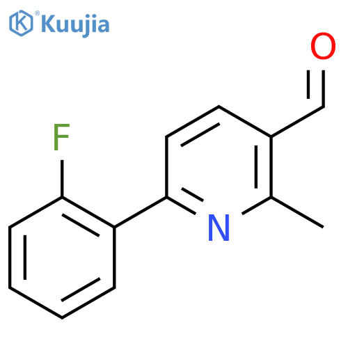 6-(2-fluorophenyl)-2-methylpyridine-3-carbaldehyde structure