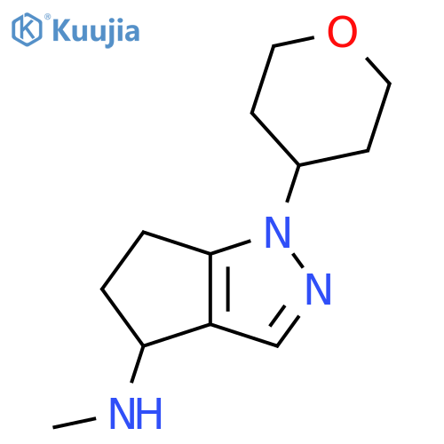 Methyl-[1-(tetrahydro-pyran-4-yl)-1,4,5,6-tetrahydro-cyclopentapyrazol-4-yl]-amine structure