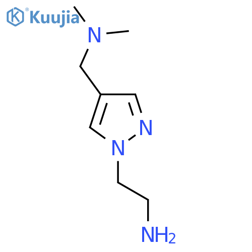 {[1-(2-Aminoethyl)-1H-pyrazol-4-yl]methyl}dimethylamine structure