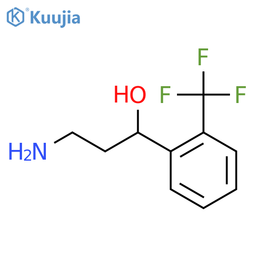 3-Amino-1-[2-(trifluoromethyl)phenyl]propan-1-ol structure