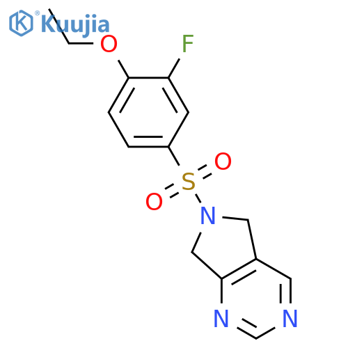 6-(4-ethoxy-3-fluorobenzenesulfonyl)-5H,6H,7H-pyrrolo3,4-dpyrimidine structure