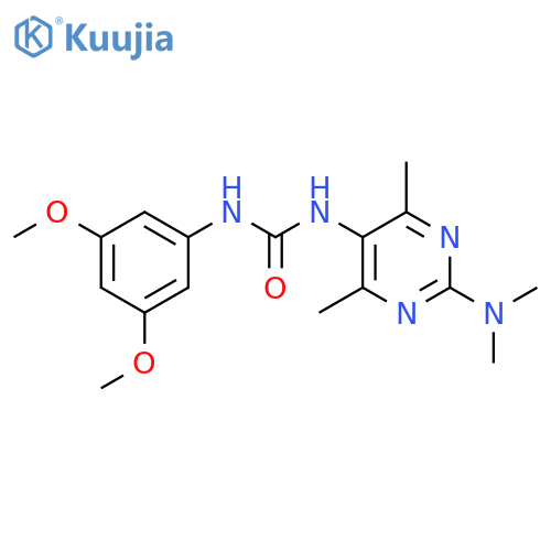 1-(3,5-dimethoxyphenyl)-3-2-(dimethylamino)-4,6-dimethylpyrimidin-5-ylurea structure