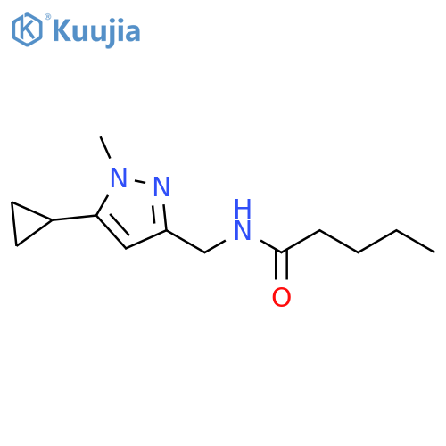 N-(5-cyclopropyl-1-methyl-1H-pyrazol-3-yl)methylpentanamide structure