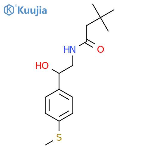 N-{2-hydroxy-2-4-(methylsulfanyl)phenylethyl}-3,3-dimethylbutanamide structure
