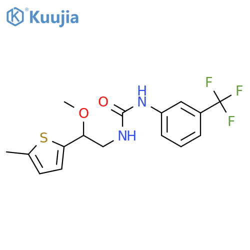 1-[2-methoxy-2-(5-methylthiophen-2-yl)ethyl]-3-[3-(trifluoromethyl)phenyl]urea structure