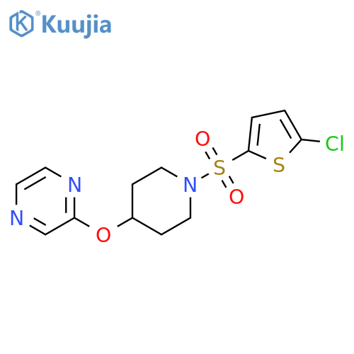 2-({1-[(5-chlorothiophen-2-yl)sulfonyl]piperidin-4-yl}oxy)pyrazine structure