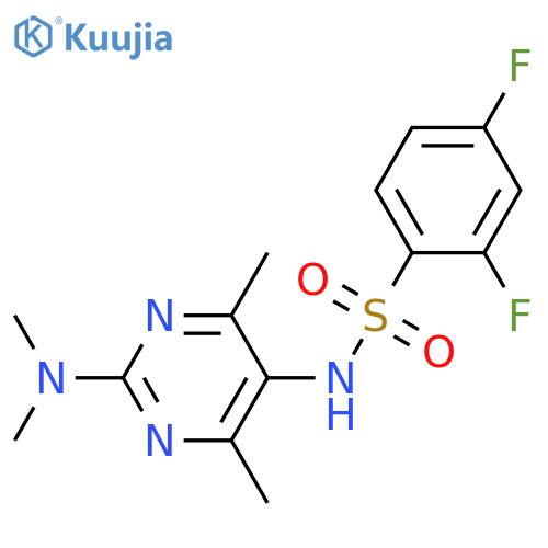 N-2-(dimethylamino)-4,6-dimethylpyrimidin-5-yl-2,4-difluorobenzene-1-sulfonamide structure
