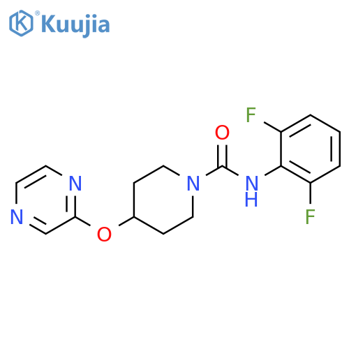 N-(2,6-difluorophenyl)-4-(pyrazin-2-yloxy)piperidine-1-carboxamide structure
