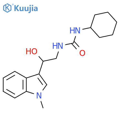 1-cyclohexyl-3-2-hydroxy-2-(1-methyl-1H-indol-3-yl)ethylurea structure